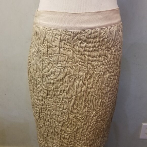 J.Crew Collection metallic pencil skirt women's size 2 (H34) - Picture 4 of 7